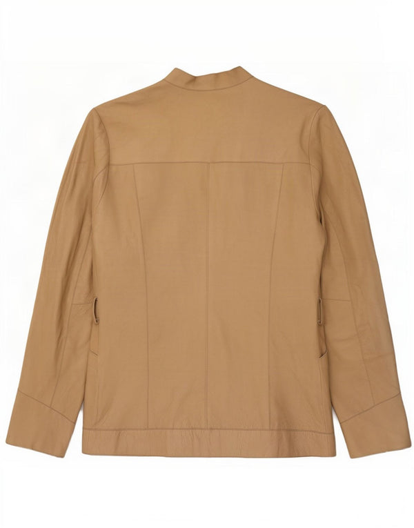 Conbipel Womens Leather Jacket IT 48 XL Beige
