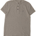 All Saints Mens Polo Shirt Medium Grey Cotton