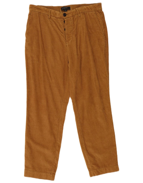 All Saints Mens Slim Fit Corduroy Trousers W34 L28 Beige Cotton