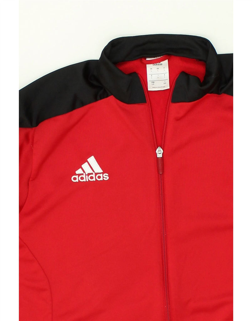 ADIDAS Mens Tracksuit Top Jacket Large Red Polyester | Vintage Adidas | Thrift | Second-Hand Adidas | Used Clothing | Messina Hembry 