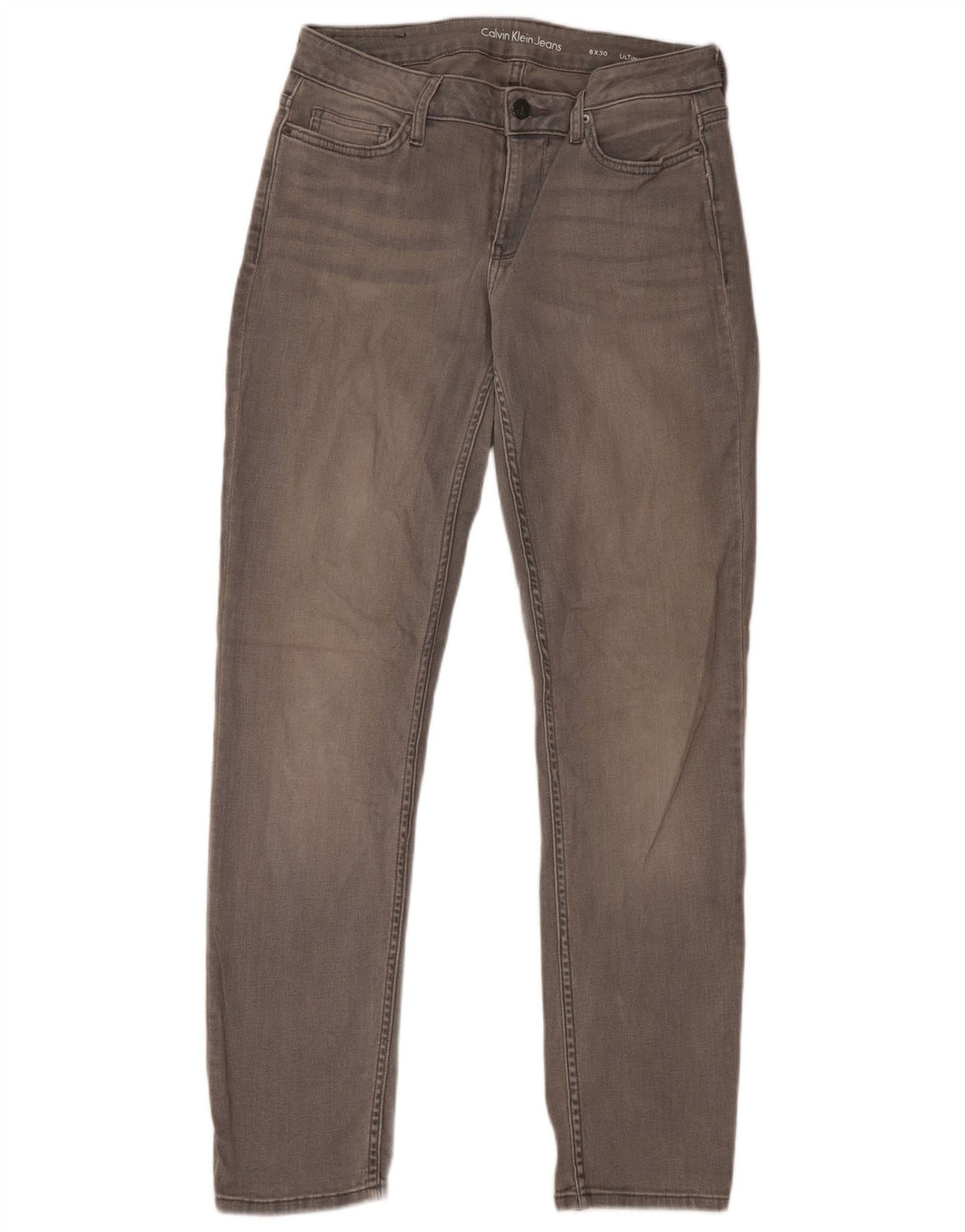 CALVIN KLEIN Womens Skinny Jeans US 8 Medium W30 L30 Grey Cotton