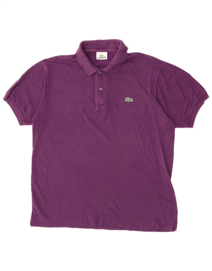 Lacoste Mens Polo Shirt Size 4 Medium Purple Cotton