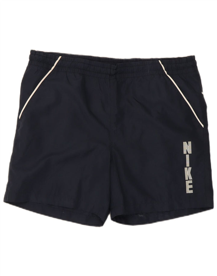 Nike Mens Graphic Sport Shorts Medium Navy Blue Polyester