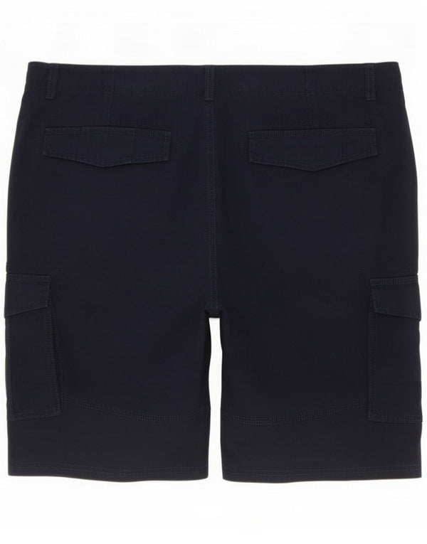M&Co Mens Cargo Shorts Large W36 Navy Blue Cotton