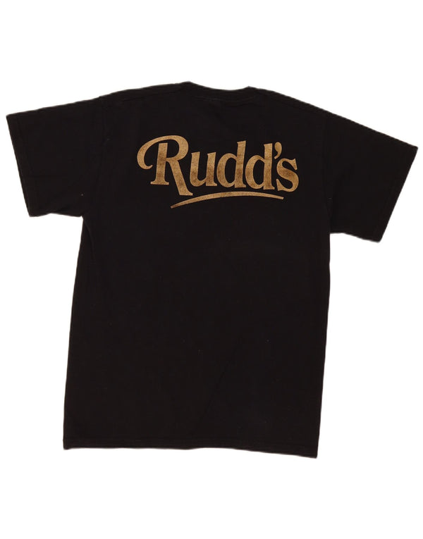 Fruit Of The Loom Mens Regular Fit Graphic T-Shirt Top Medium Black Cotton