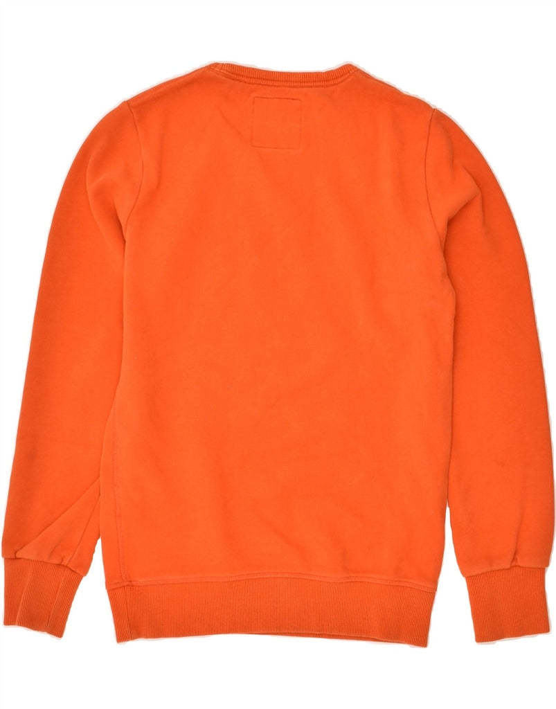 SUPERDRY Mens Real Graphic Sweatshirt Jumper Small Orange Cotton | Vintage Superdry | Thrift | Second-Hand Superdry | Used Clothing | Messina Hembry 