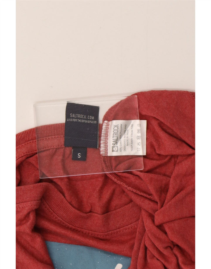 SALTROCK Mens Graphic T-Shirt Top Small Red Cotton