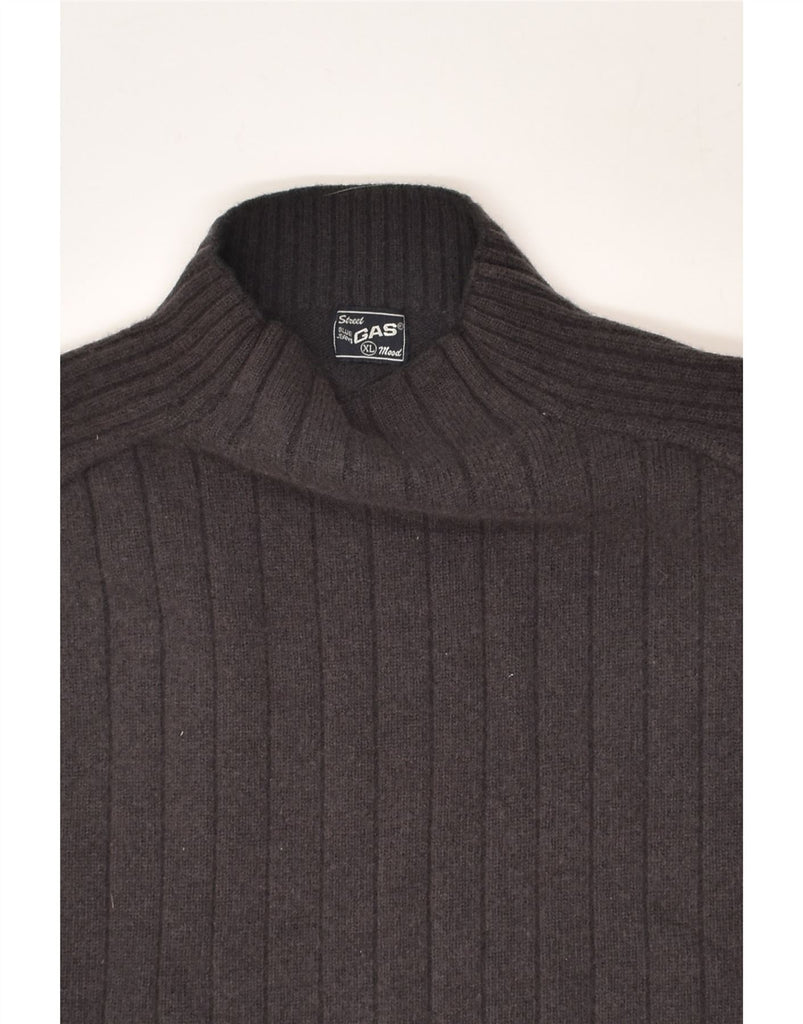 GAS Womens Turtle Neck Jumper Sweater UK 18 XL Grey Wool | Vintage Gas | Thrift | Second-Hand Gas | Used Clothing | Messina Hembry 