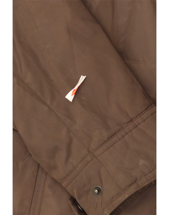 Geox Womens Utility Jacket UK 14 Large Brown Polyester