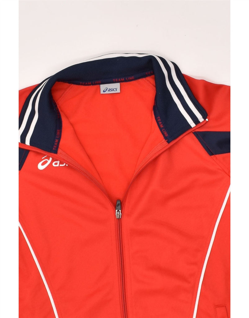 ASICS Mens Tracksuit Top Jacket Medium Red Polyester | Vintage Asics | Thrift | Second-Hand Asics | Used Clothing | Messina Hembry 