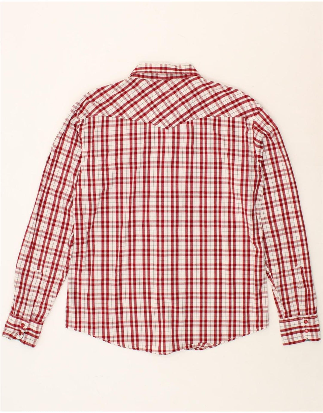 CARRERA Mens Slim Fit Shirt XL Red Check Cotton Vintage Carrera and Second-Hand Carrera from Messina Hembry 