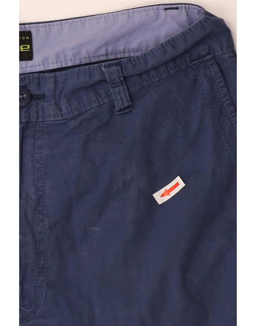MARKS & SPENCER Mens Regular Fit Cargo Shorts W30 Medium Blue Cotton