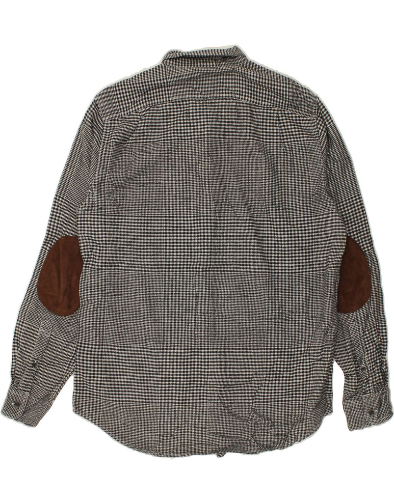 J. CREW Mens Shirt Large Grey Herringbone Cotton | Vintage J. Crew | Thrift | Second-Hand J. Crew | Used Clothing | Messina Hembry 