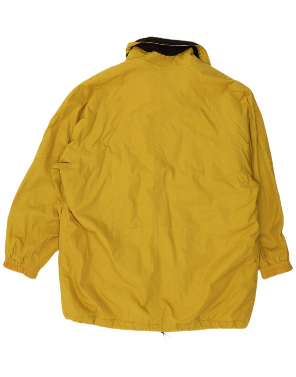 VINTAGE Mens Oversized Utility Jacket IT 56 3XL Yellow Cotton