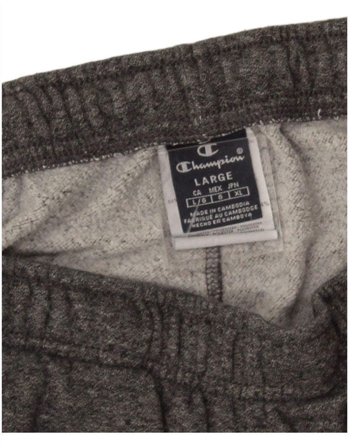 Champion Mens Tracksuit Trousers Joggers Large  Grey Flecked Cotton