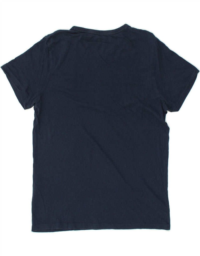 JACK & JONES Mens Graphic T-Shirt Top Medium Navy Blue Cotton | Vintage Jack & Jones | Thrift | Second-Hand Jack & Jones | Used Clothing | Messina Hembry 