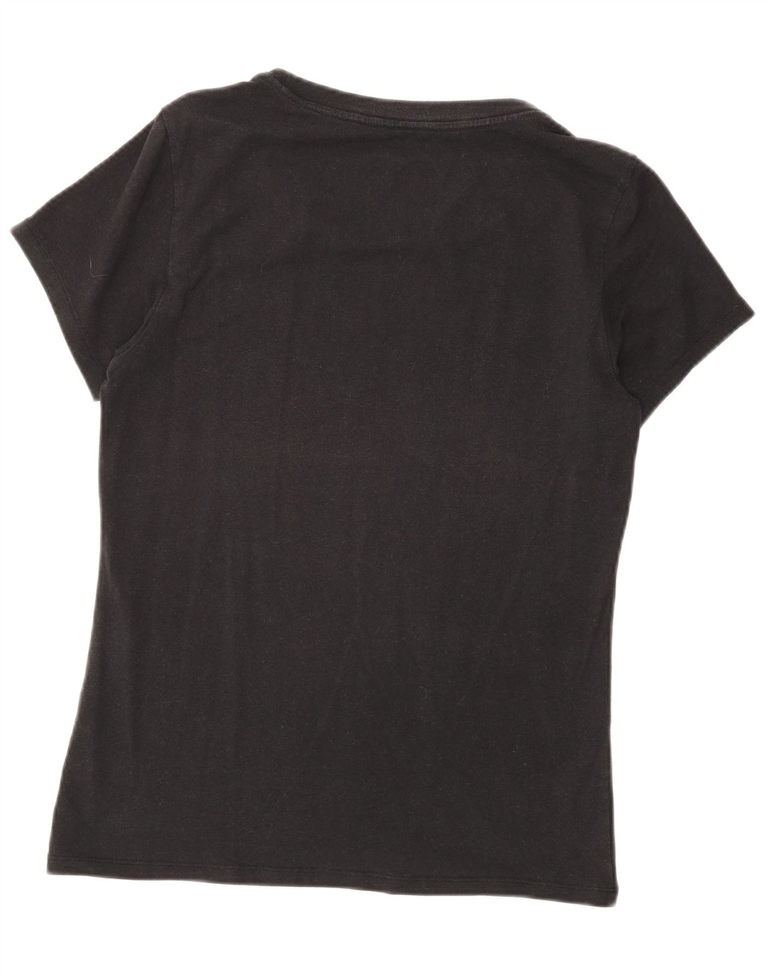 Calvin Klein Womens T-Shirt Top UK 12 Medium Black Cotton