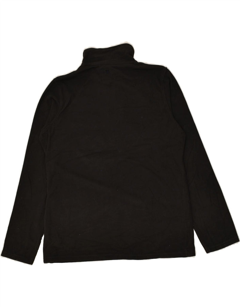 MOUNTAIN WAREHOUSE Womens Zip Neck Fleece Jumper UK 14 Large Black | Vintage Mountain Warehouse | Thrift | Second-Hand Mountain Warehouse | Used Clothing | Messina Hembry 