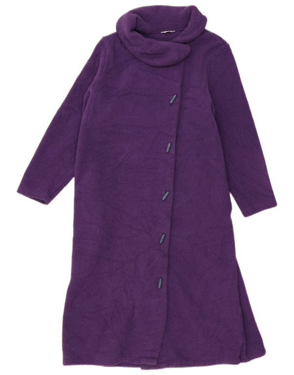 Marks & Spencer Womens Fleece 3/4 Sleeve Coat UK 16/18 Large Purple