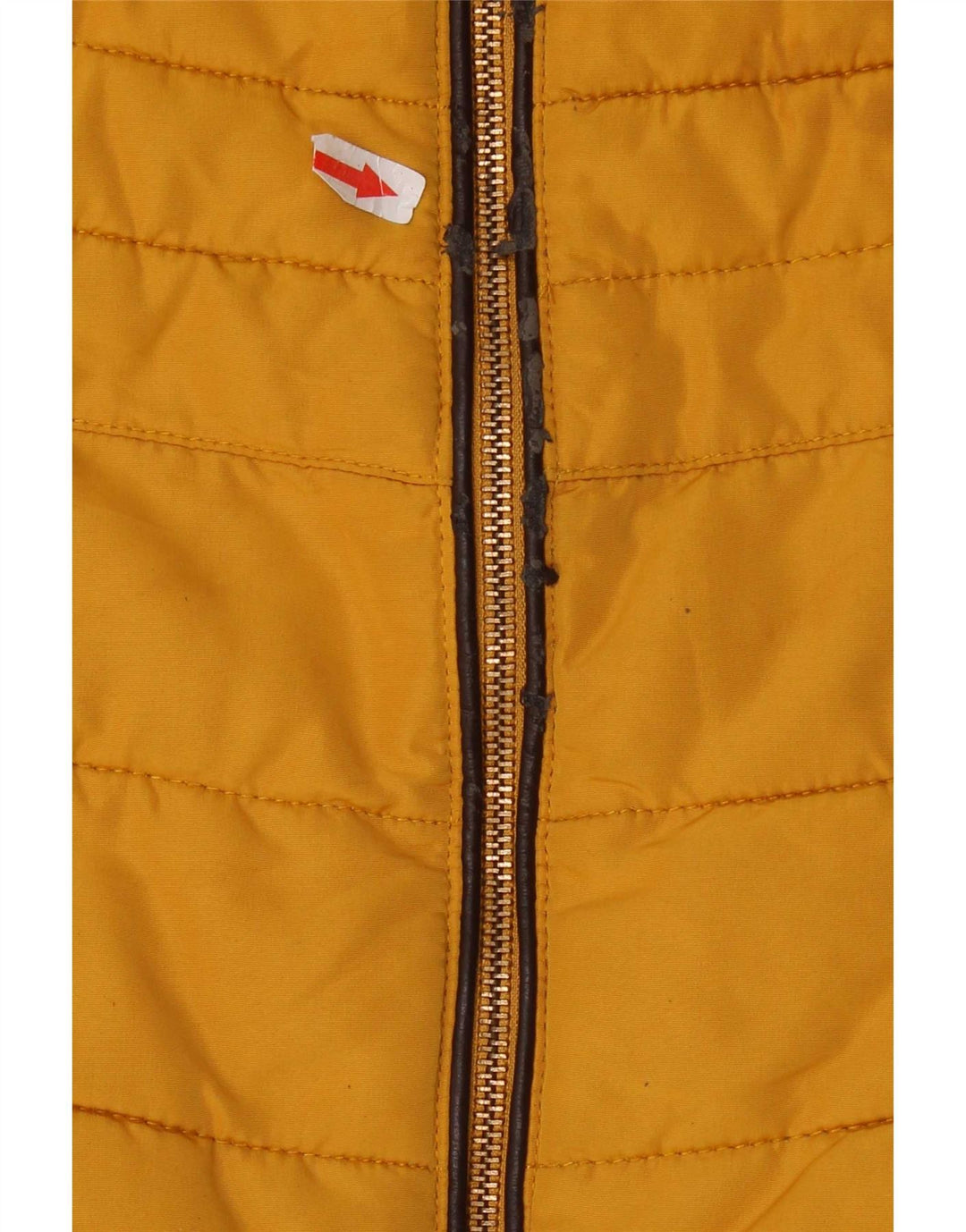 Zara Womens Crop Hooded Padded Jacket UK 10 Small Yellow Polyester