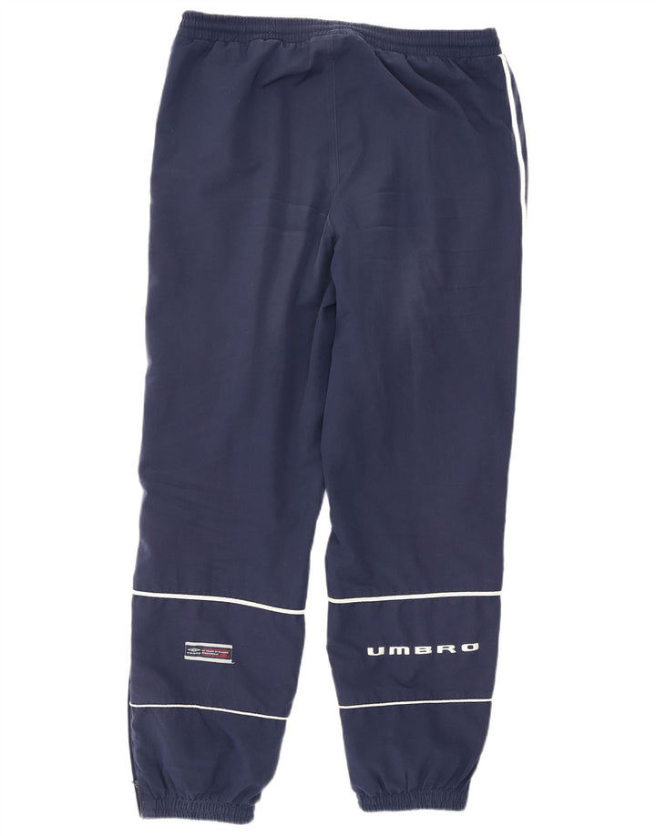 Umbro Mens Tracksuit Trousers Joggers Small Navy Blue Polyester