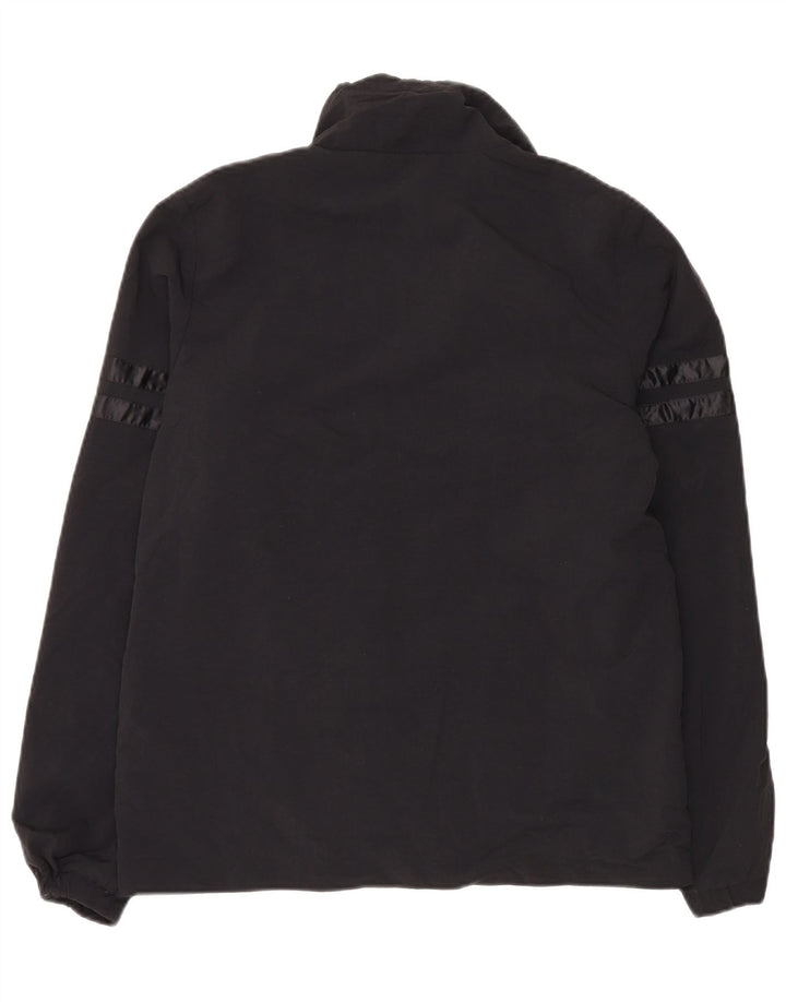 ELLESSE Womens Oversized Tracksuit Top Jacket UK 10 Small  Black