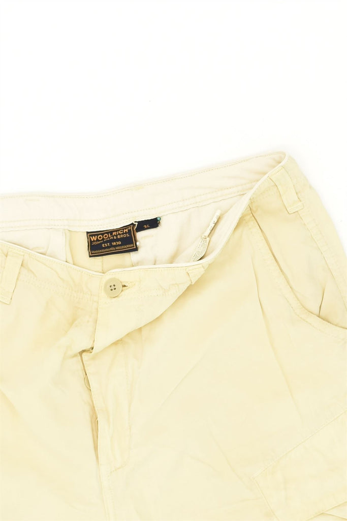 WOOLRICH Mens Cargo Shorts W34 Large Beige Cotton | Vintage Woolrich | Thrift | Second-Hand Woolrich | Used Clothing | Messina Hembry 