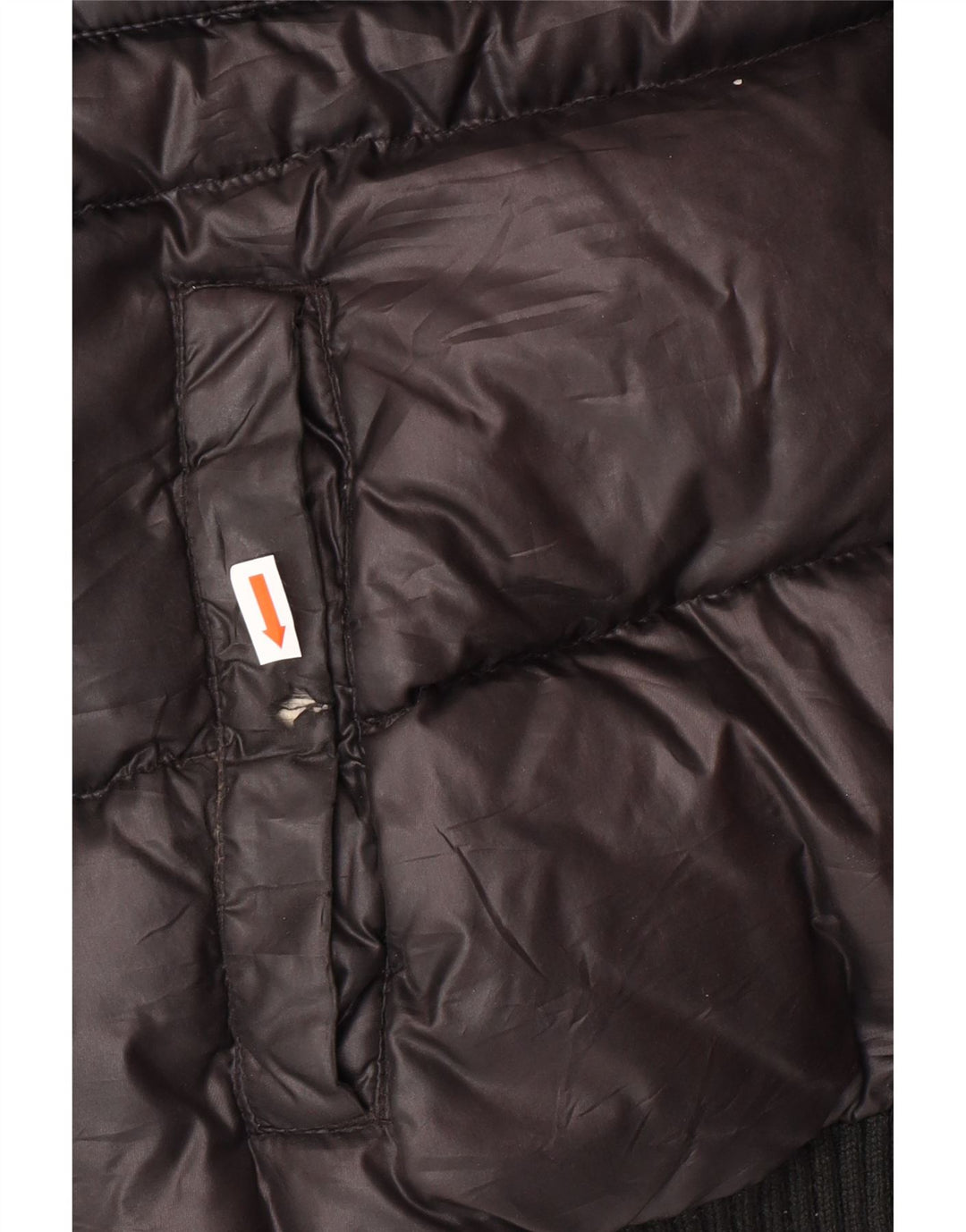 DOLOMITE Mens Graphic Hooded Padded Jacket UK 38 Medium Black Polyester