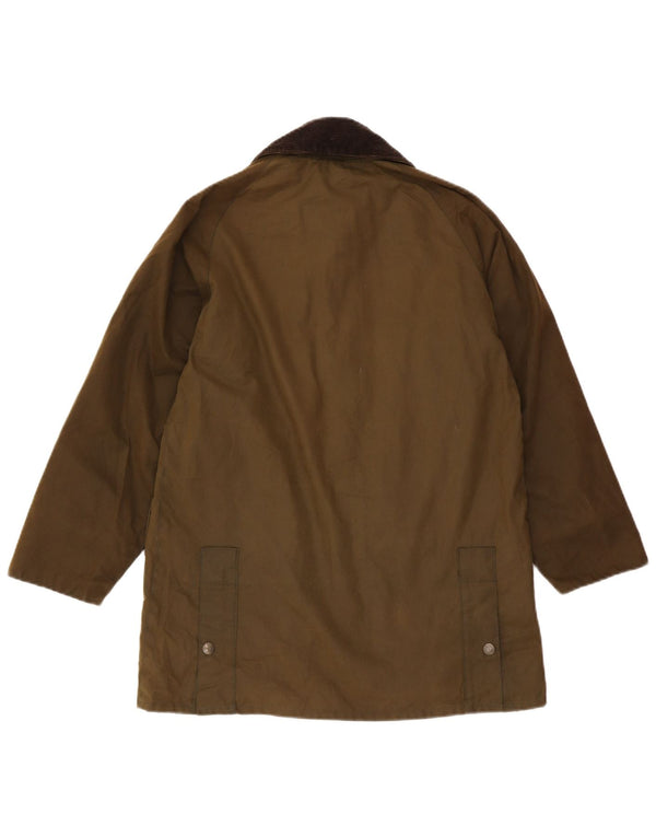 Vintage Mens Waxed Cotton Jacket UK 34 XS Khaki Cotton