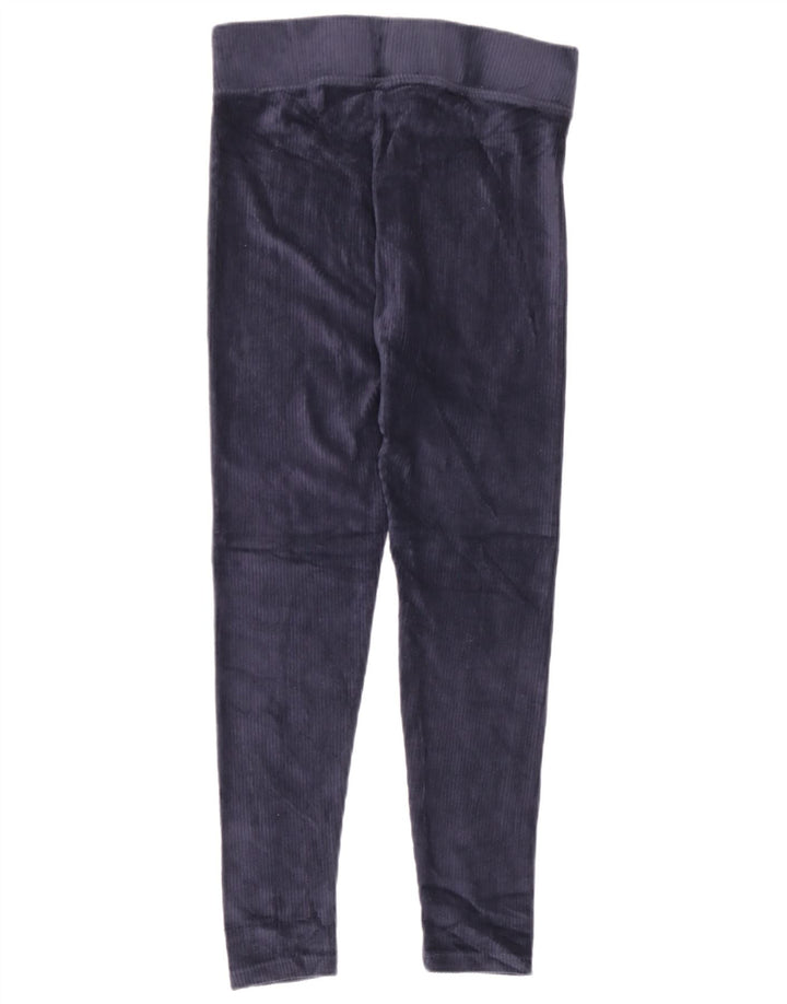Marks & Spencer Womens Velour Leggings UK 12 Medium Navy Blue Cotton