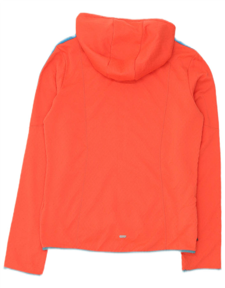 Adidas Womens Hoodie Jumper UK 14 Medium Red Polyester