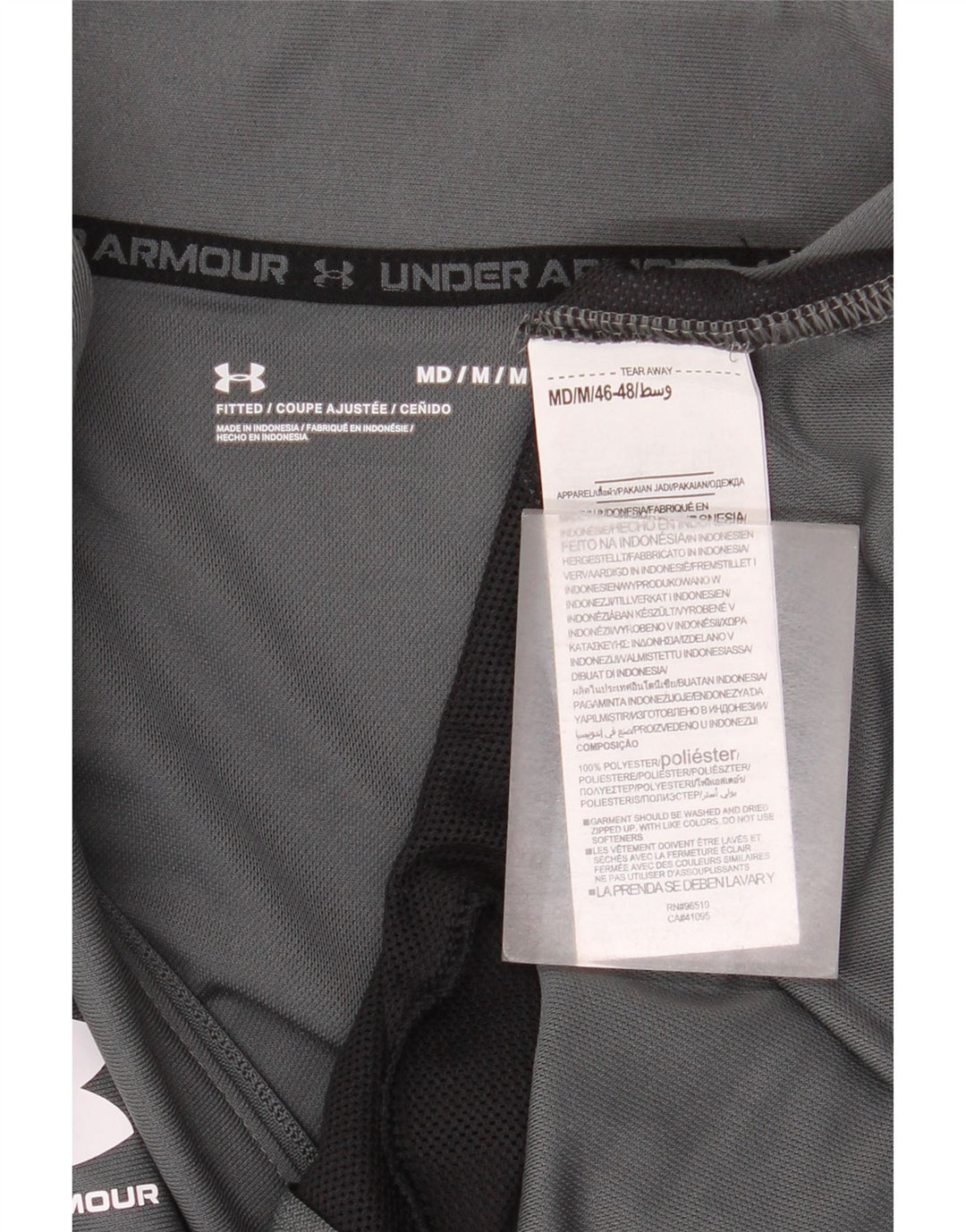 Under Armour Mens Tracksuit Top Jacket Medium Grey Polyester