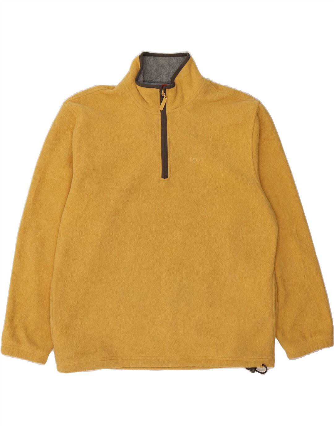 IZOD Mens Zip Neck Fleece Jumper Large Yellow Polyester Vintage Izod and Second-Hand Izod from Messina Hembry 