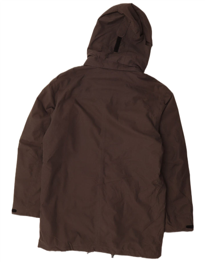 JACK WOLFSKIN Mens Hooded Windbreaker Coat UK 40/42 Large Grey Polyester