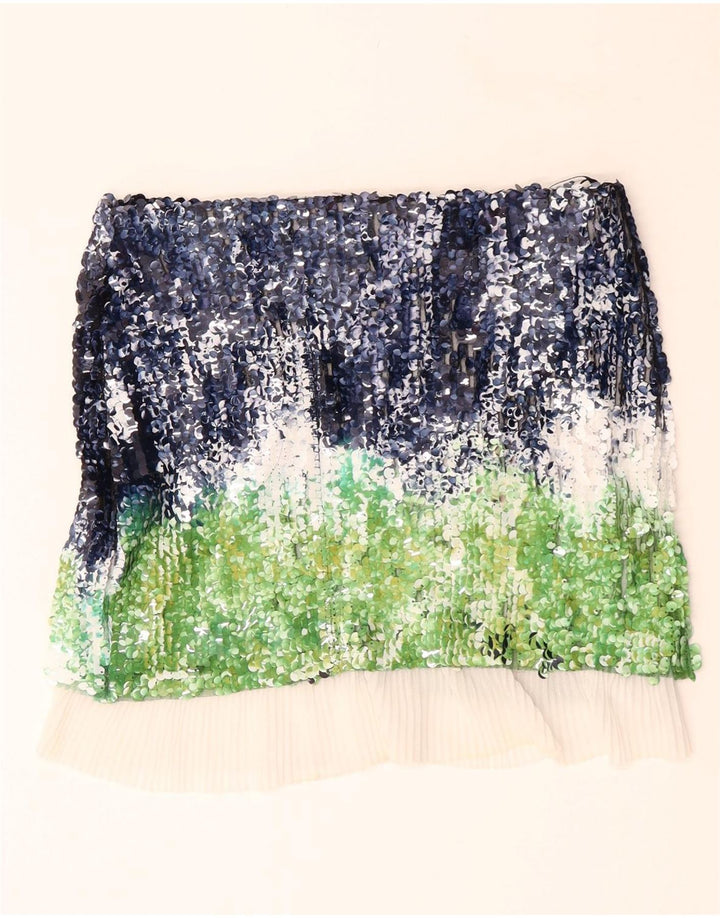 ZARA Womens Straight Skirt Medium W28  Multicoloured Colourblock Polyester