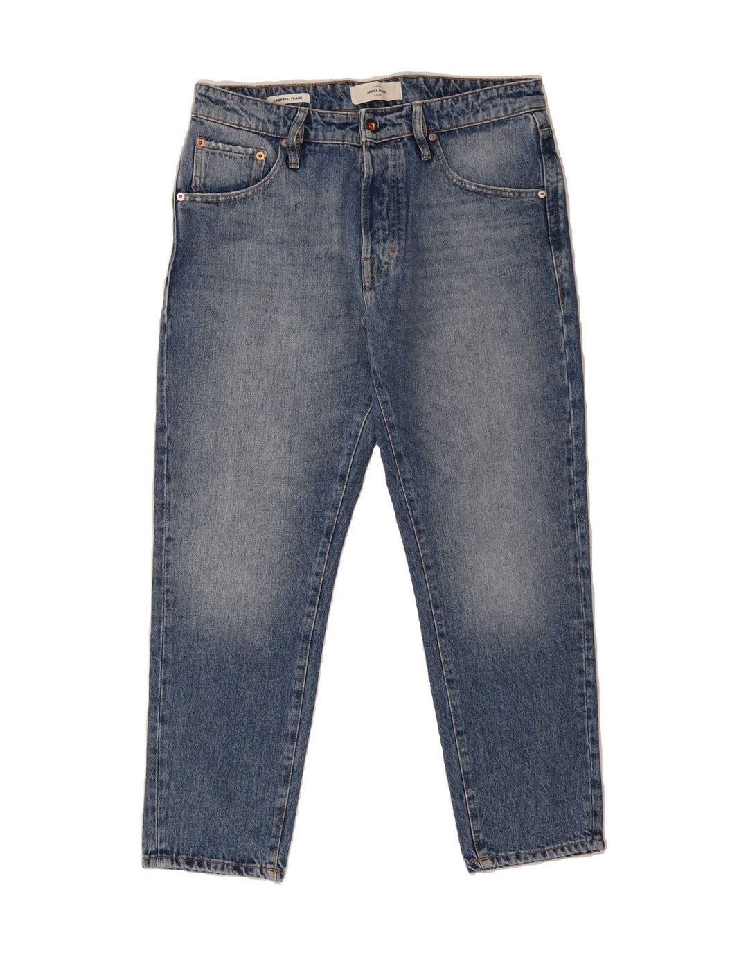 JACK & JONES Mens Frank Cropped Jeans W31 L27 Blue Cotton Vintage Jack & Jones and Second-Hand Jack & Jones from Messina Hembry 