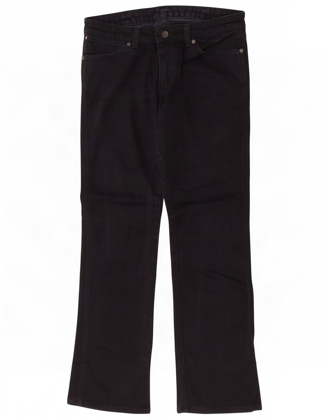 Wrangler Womens Iris Straight Jeans W30 L30 Black Cotton