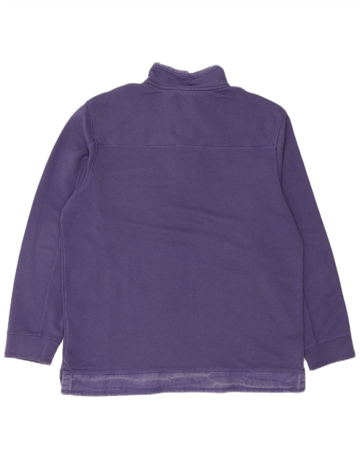JOULES Mens Zip Neck Sweatshirt Jumper XL Purple Cotton