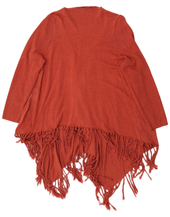 Marks & Spencer Womens Autograph Poncho Jumper UK 16 Large Brown Cotton
