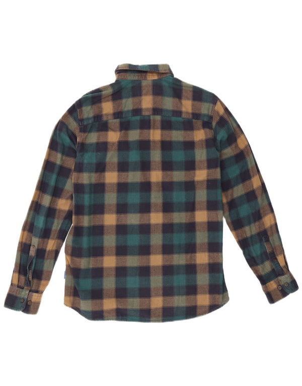 Jack & Jones Mens Flannel Shirt Small Multicoloured Check Cotton