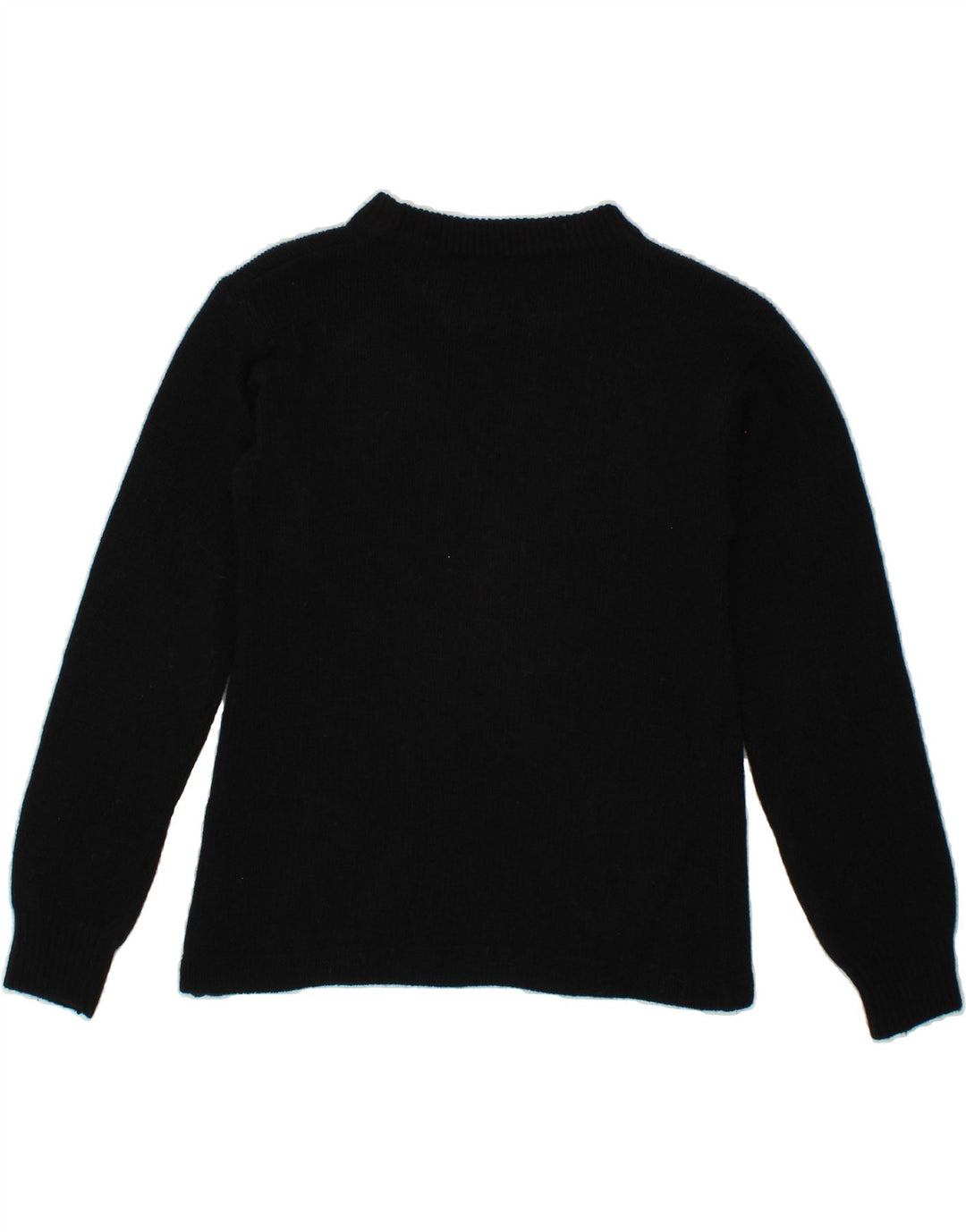 VINTAGE Womens Graphic Boat Neck Jumper Sweater IT 46 Large Black Vintage Vintage and Second-Hand Vintage from Messina Hembry 