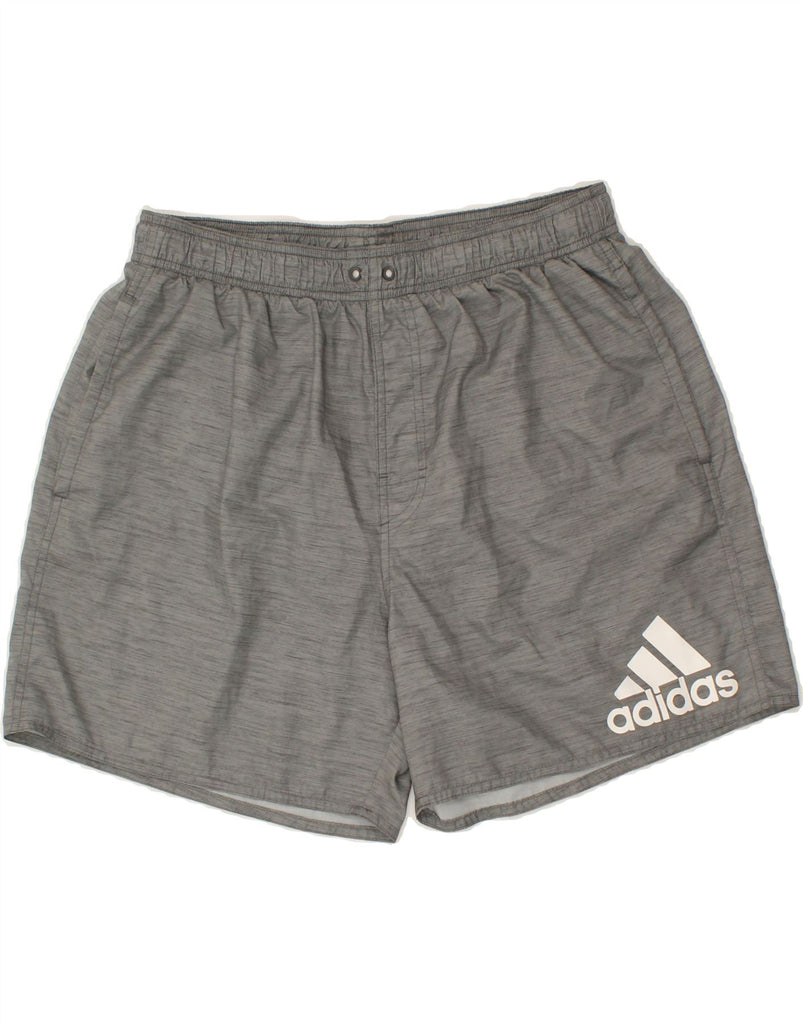 ADIDAS Mens Graphic Sport Shorts Large Grey Polyester | Vintage Adidas | Thrift | Second-Hand Adidas | Used Clothing | Messina Hembry 