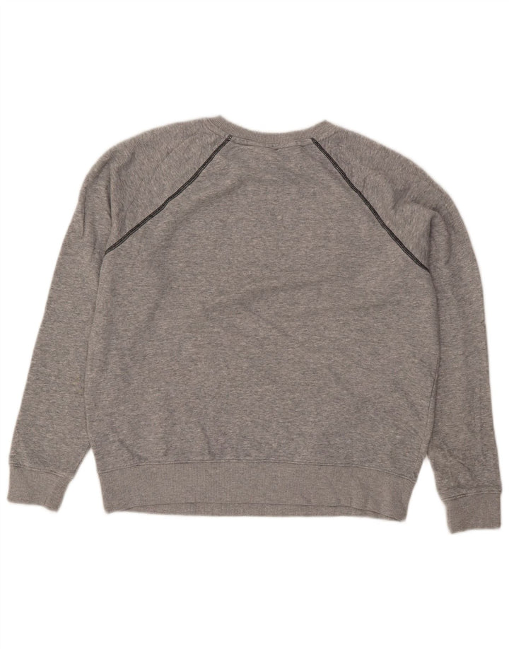 FILA Womens Sweatshirt Jumper UK 16 Large Grey Flecked Cotton