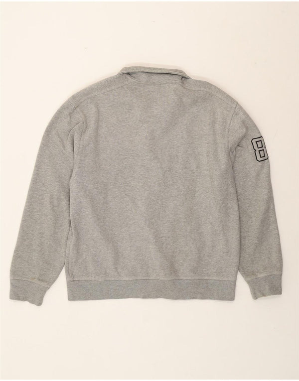 Dkny Mens Graphic Tracksuit Top Jacket Medium Grey Cotton