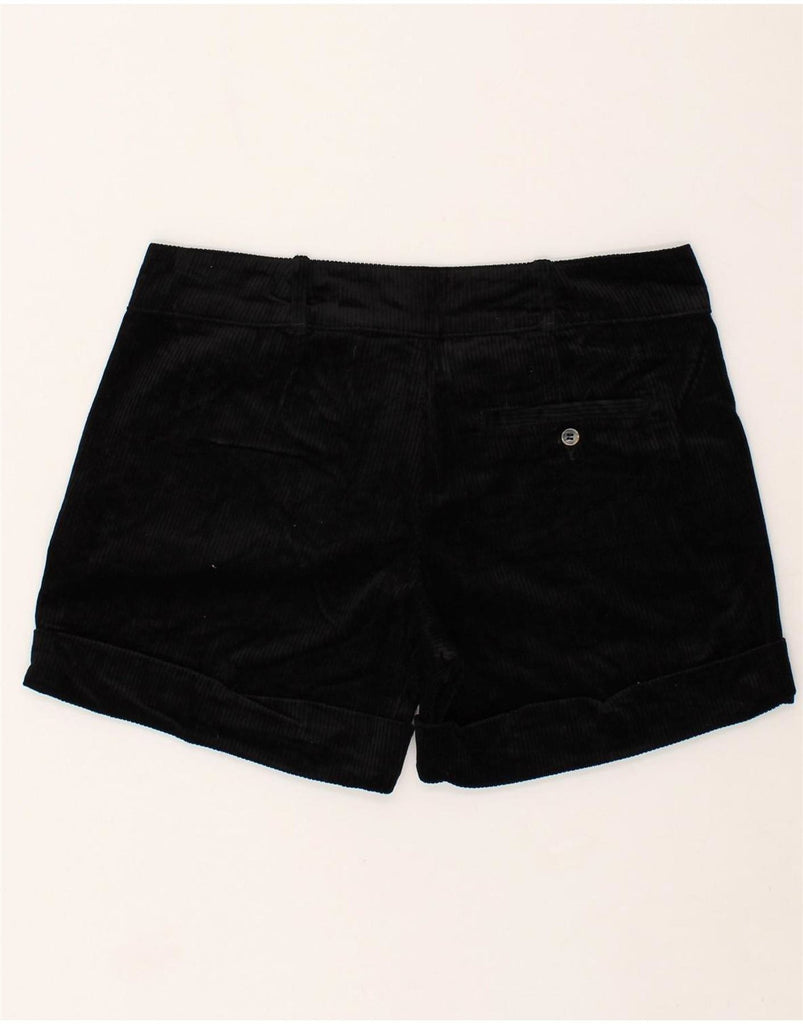 BENETTON Womens Corduroy Shorts IT 40 Small W28 Black Cotton | Vintage Benetton | Thrift | Second-Hand Benetton | Used Clothing | Messina Hembry 