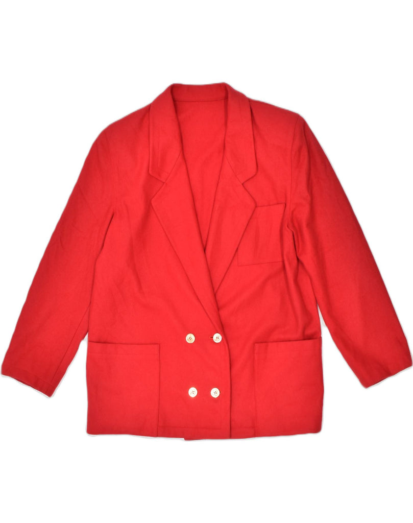 VINTAGE Womens Double Breasted Blazer Jacket EU 46 XL Red Wool | Vintage | Thrift | Second-Hand | Used Clothing | Messina Hembry 