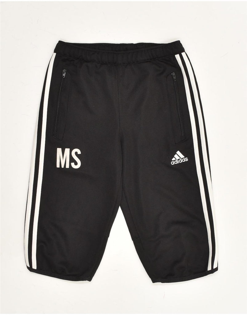 ADIDAS Boys Capri Tracksuit Trousers 11-12 Years Large Black Polyester | Vintage Adidas | Thrift | Second-Hand Adidas | Used Clothing | Messina Hembry 