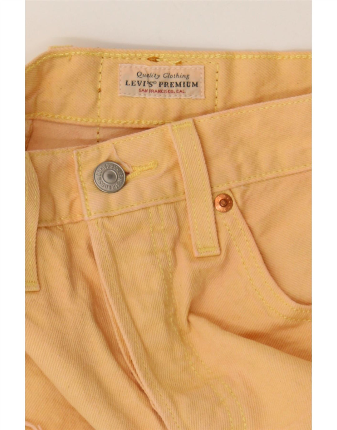 LEVI'S Womens Denim Shorts W28 Medium Beige Vintage Levi's and Second-Hand Levi's from Messina Hembry 