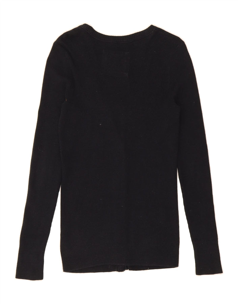 ABERCROMBIE & FITCH Womens New York Cardigan Sweater UK 14 Large Navy Blue Vintage Abercrombie & Fitch and Second-Hand Abercrombie & Fitch from Messina Hembry 
