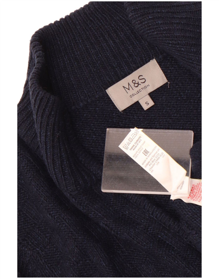 Marks & Spencer Mens Cardigan Sweater Small Navy Blue Acrylic